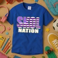 Skol Nation Meaningful Gift Meaningful Gift Purple White Gold Kids T-Shirt thumb 3