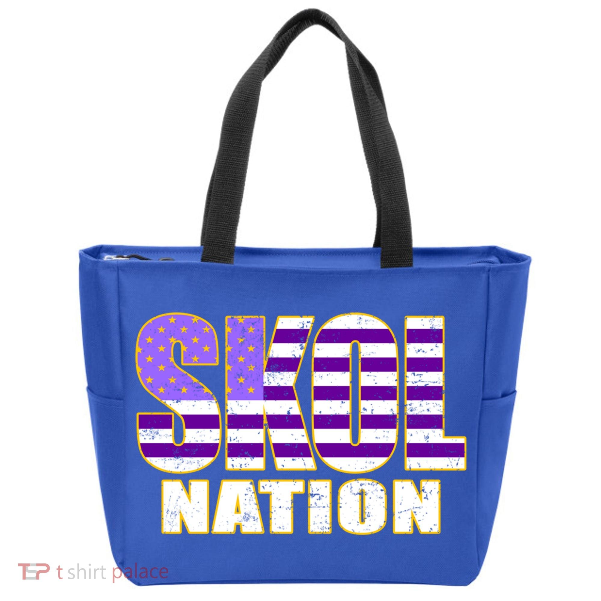 Skol Nation Meaningful Gift Meaningful Gift Purple White Gold Tote Bag
