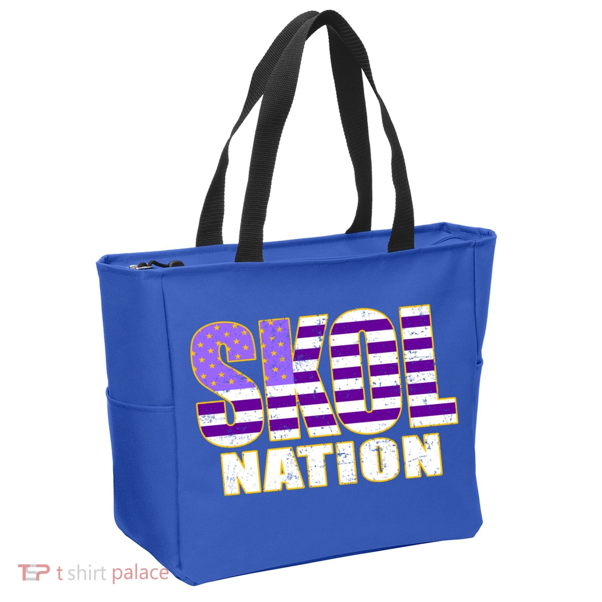 Skol Nation Meaningful Gift Meaningful Gift Purple White Gold Tote Bag