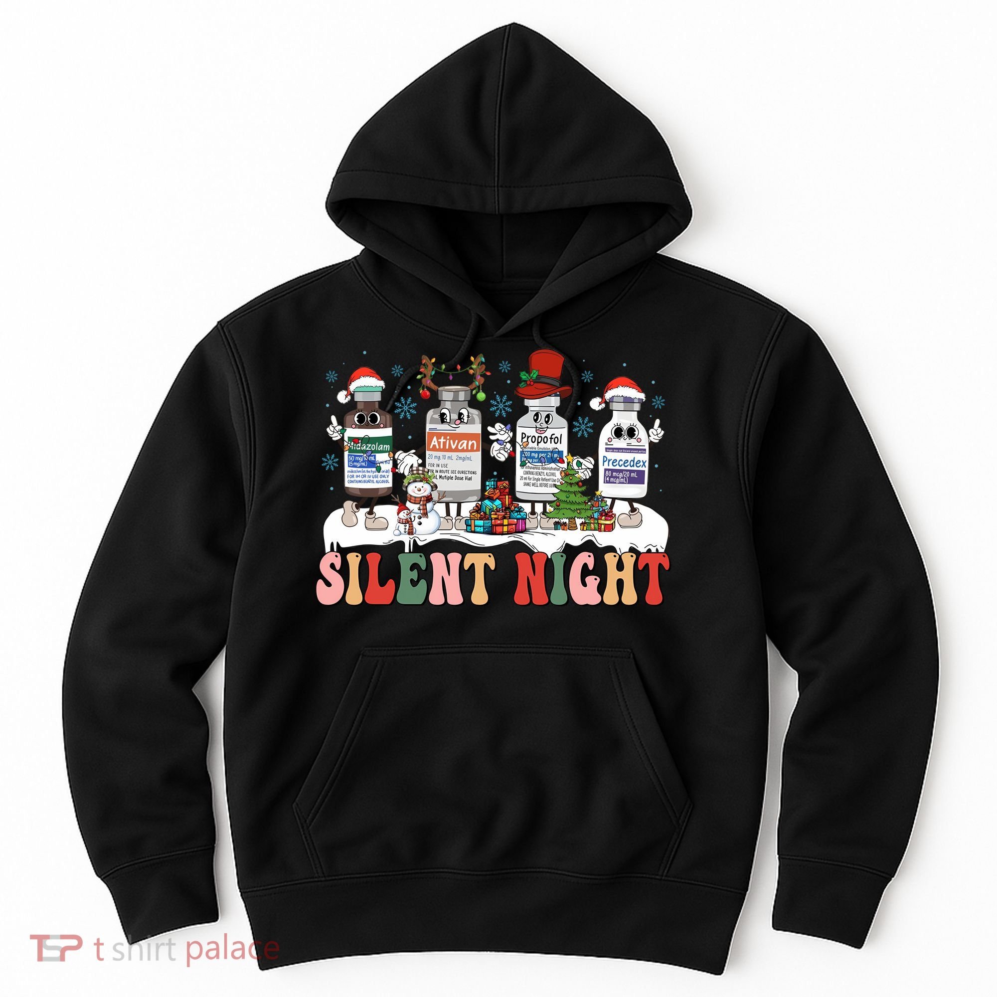 Silent Night Medical Nurse Christmas School Nurse Holiday Sweatshirt Hoodie