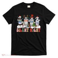 Silent Night Medical Nurse Christmas School Nurse Holiday Sweatshirt T-Shirt thumb 0