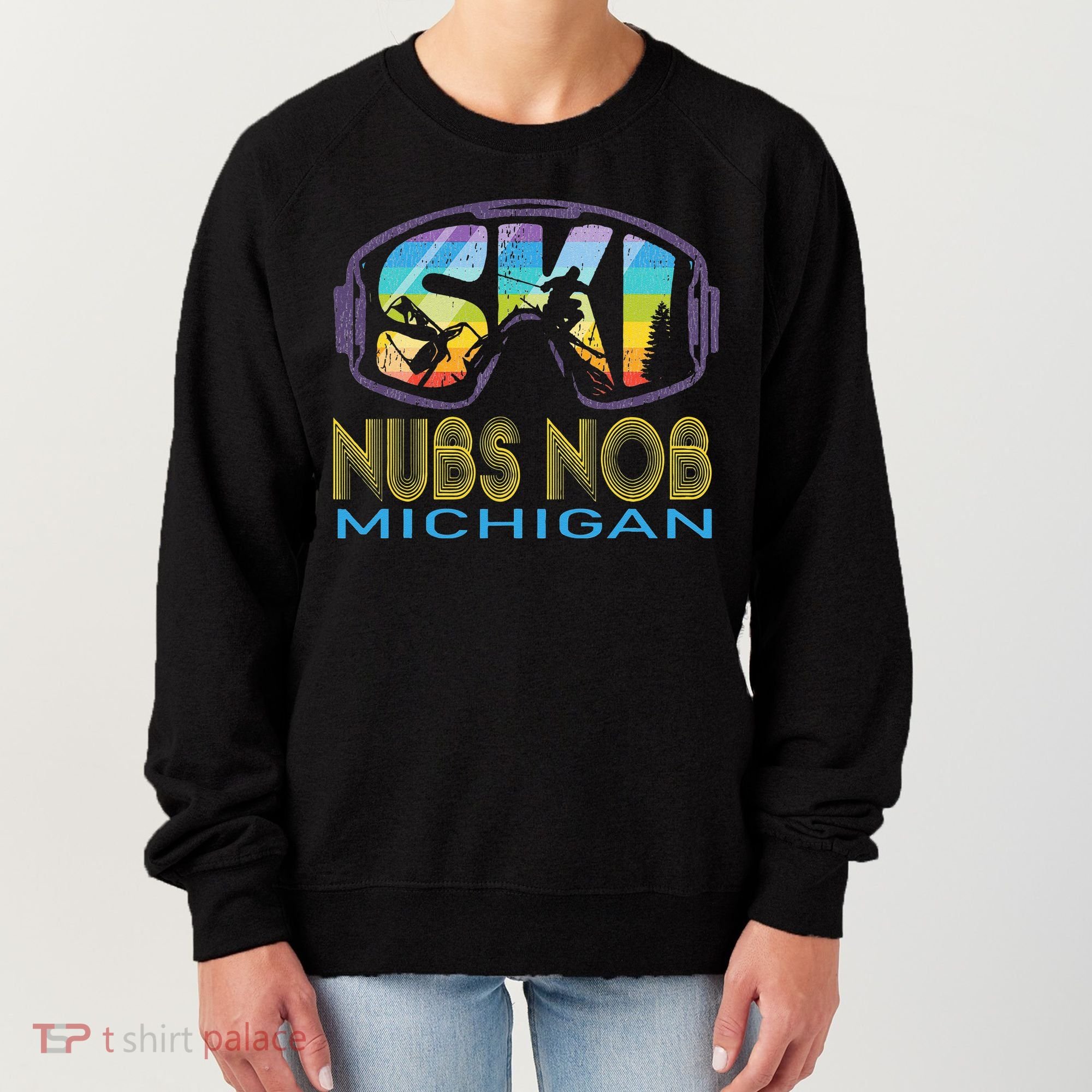 Ski Nubs Nob Michigan Skiing Vacation Women's Sweatshirt