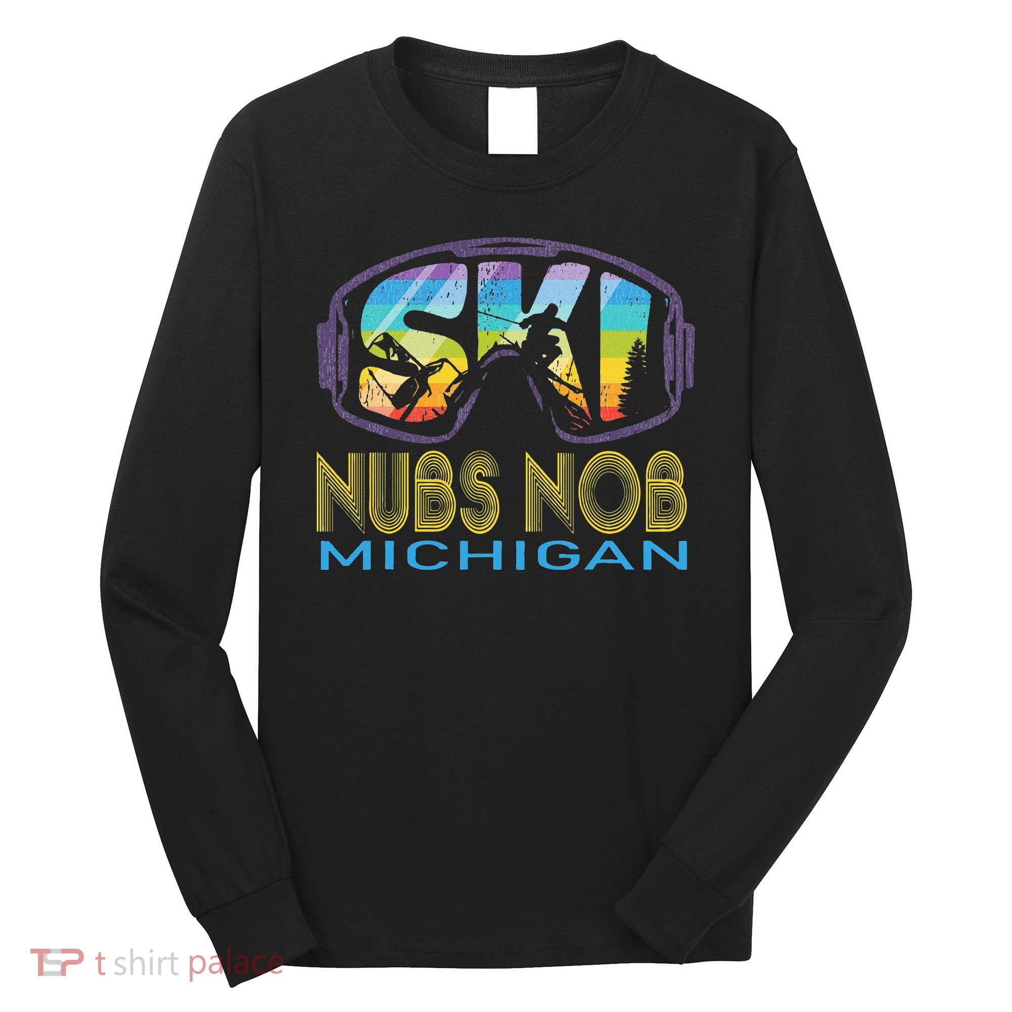 Ski Nubs Nob Michigan Skiing Vacation Long Sleeve Shirt