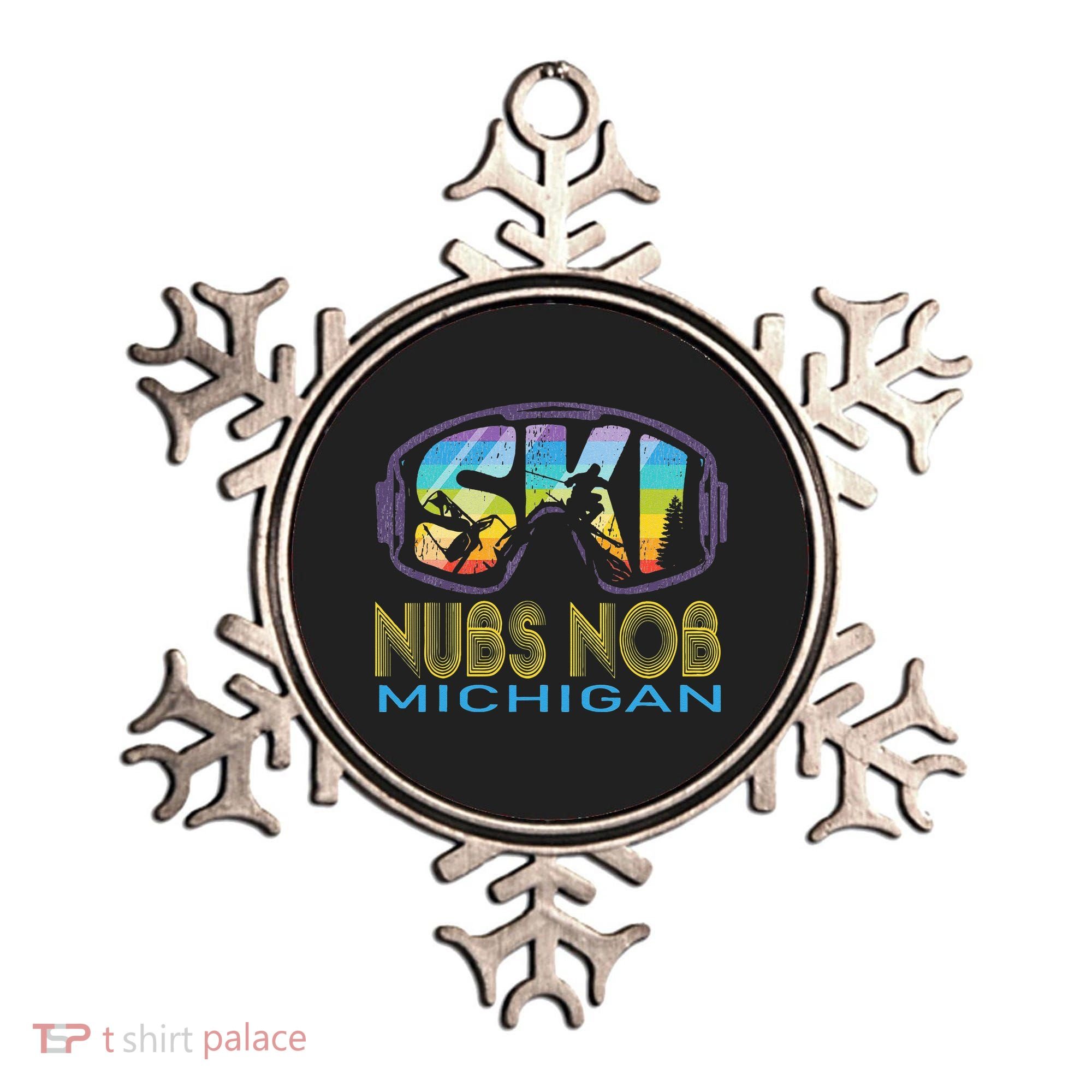 Ski Nubs Nob Michigan Skiing Vacation Ornament