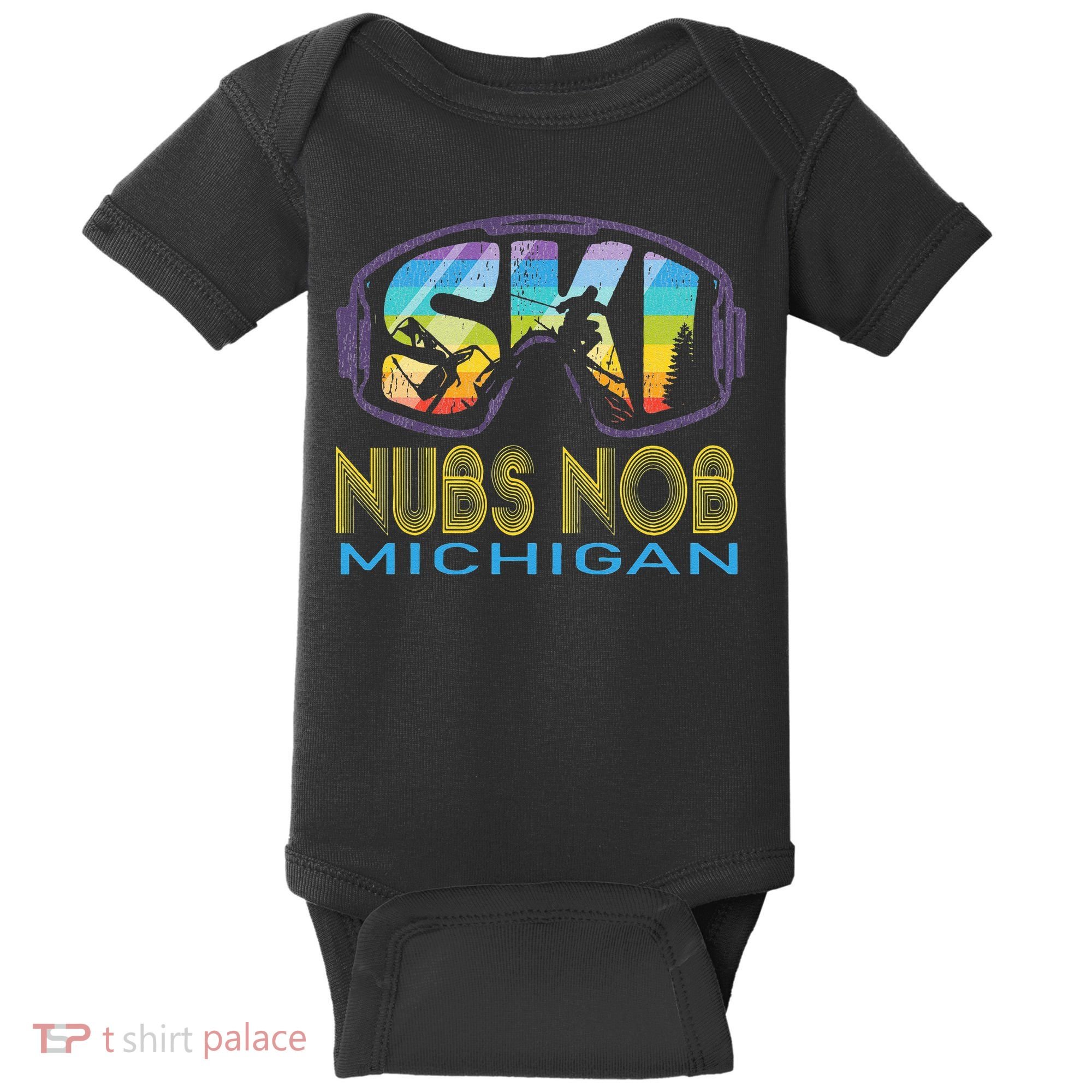 Ski Nubs Nob Michigan Skiing Vacation Baby Bodysuit