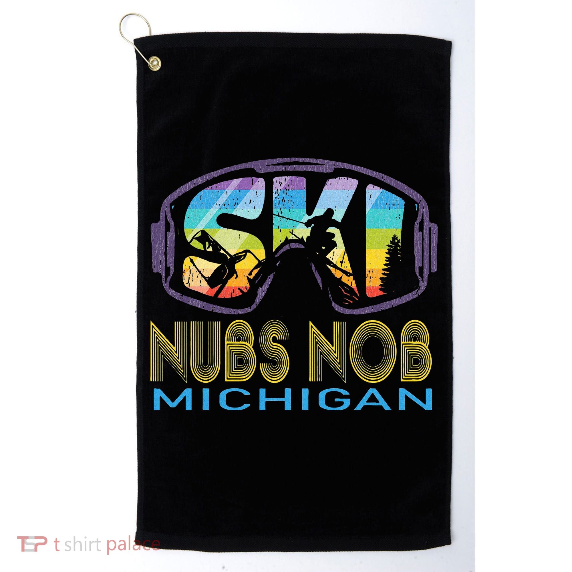 Ski Nubs Nob Michigan Skiing Vacation Golf Towel
