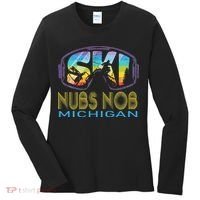 Ski Nubs Nob Michigan Skiing Vacation Women's Long Sleeve Shirt thumb 0