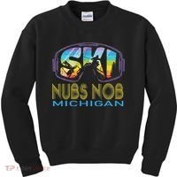 Ski Nubs Nob Michigan Skiing Vacation Kids Sweatshirt thumb 0