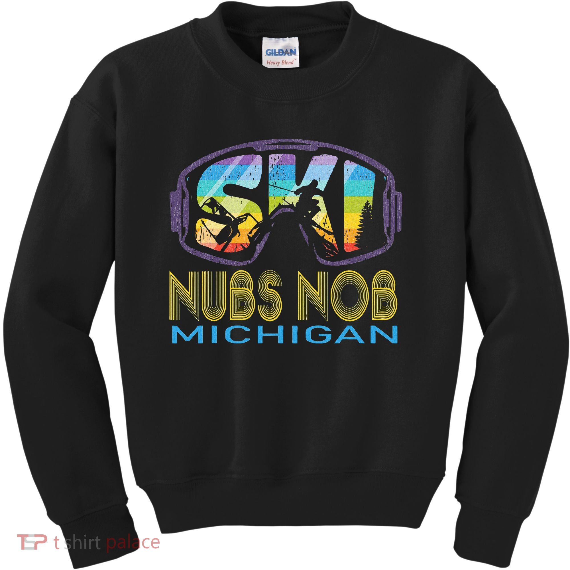 Ski Nubs Nob Michigan Skiing Vacation Kids Sweatshirt