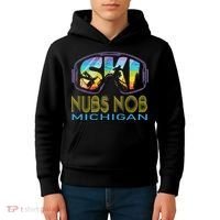Ski Nubs Nob Michigan Skiing Vacation Kids Hoodie thumb 4