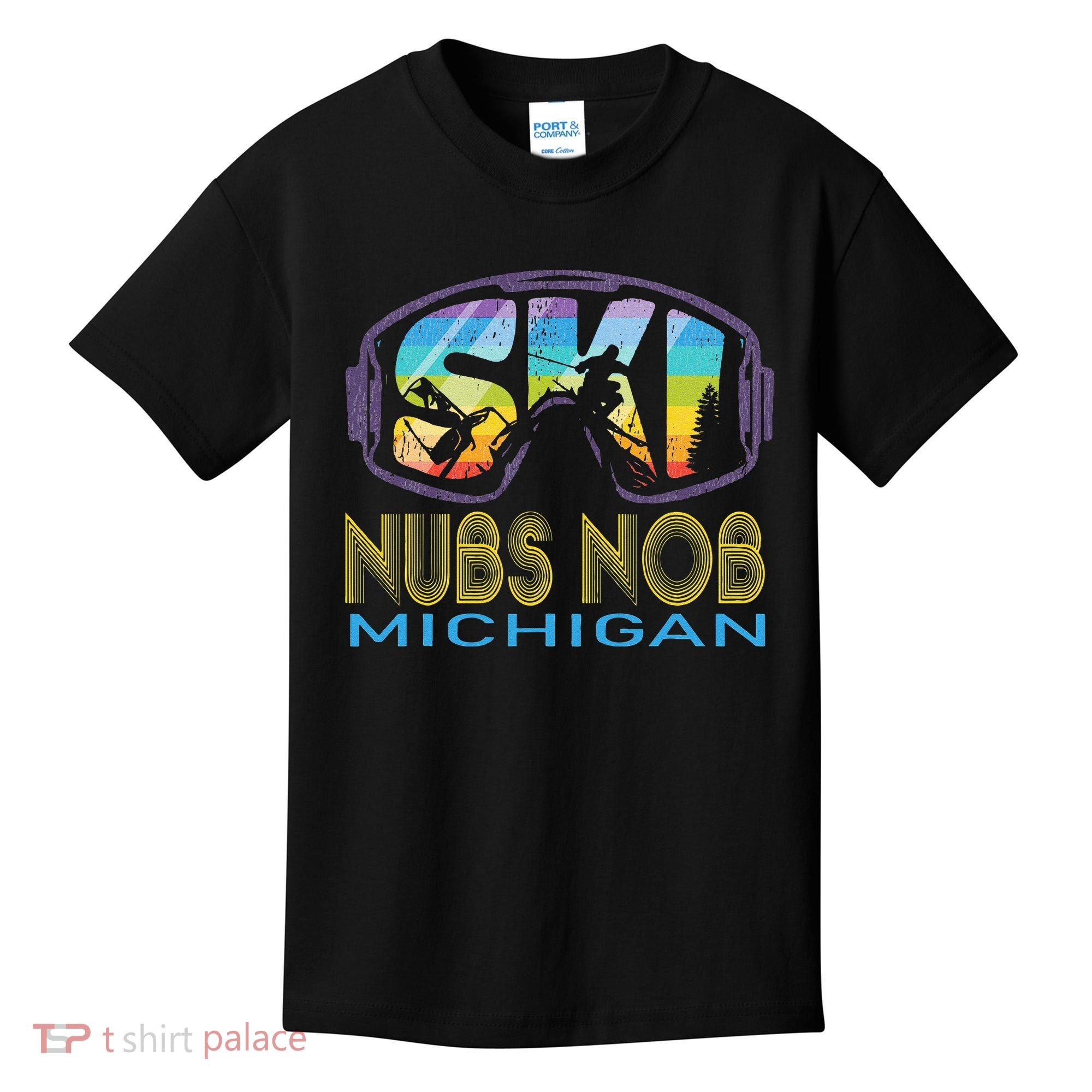 Ski Nubs Nob Michigan Skiing Vacation Kids T-Shirt