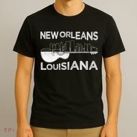 Souvenir New Orleans Guitar Music Louisiana New Orleans T-Shirt thumb 3
