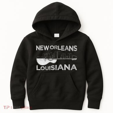 Souvenir New Orleans Guitar Music Louisiana New Orleans Kids Hoodie
