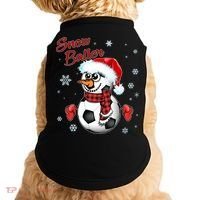 Snow Baller Soccer Chritsmas  Doggie Tank thumb 0
