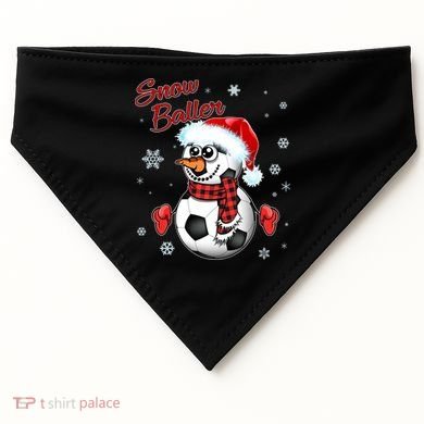Snow Baller Soccer Chritsmas  USA-Made Doggie Bandana