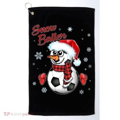 Snow Baller Soccer Chritsmas  Golf Towel