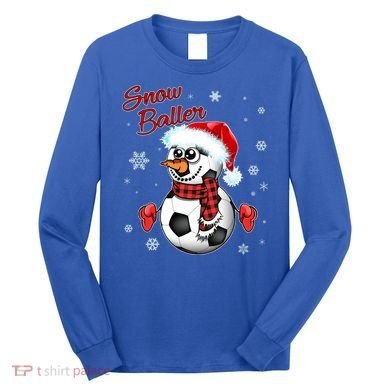 Snow Baller Soccer Chritsmas  Long Sleeve Shirt