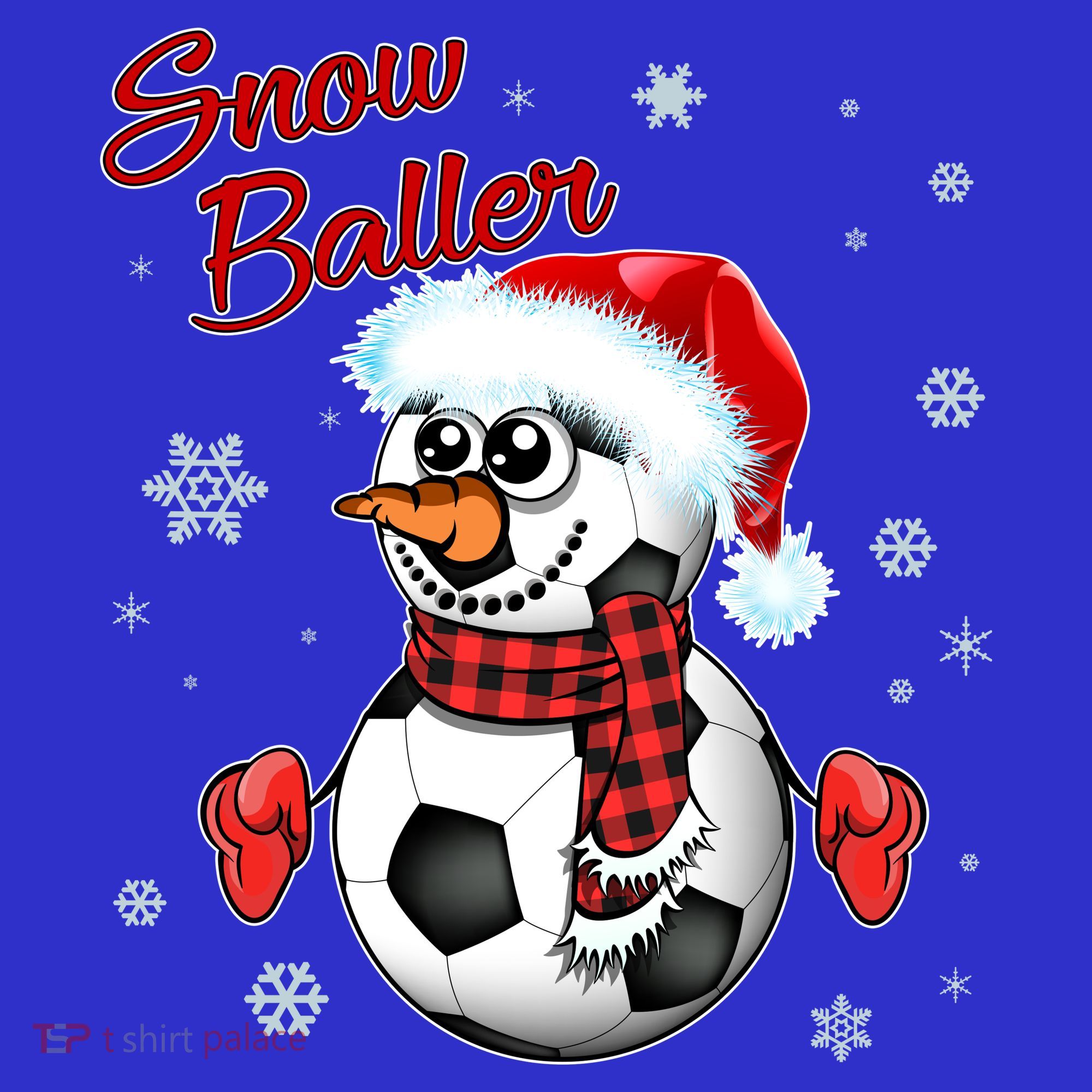 Snow Baller Soccer Chritsmas  Apron