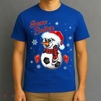 Snow Baller Soccer Chritsmas  T-Shirt thumb 3