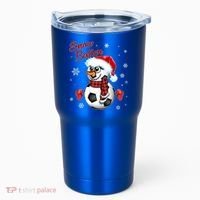 Snow Baller Soccer Chritsmas  Tumbler thumb 0