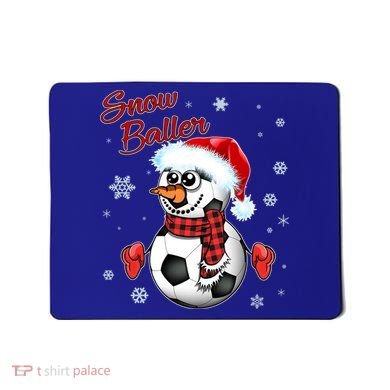 Snow Baller Soccer Chritsmas  Mousepad