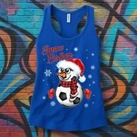 Snow Baller Soccer Chritsmas  Women's Tank Top thumb 3