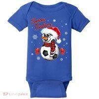 Snow Baller Soccer Chritsmas  Baby Bodysuit thumb 0