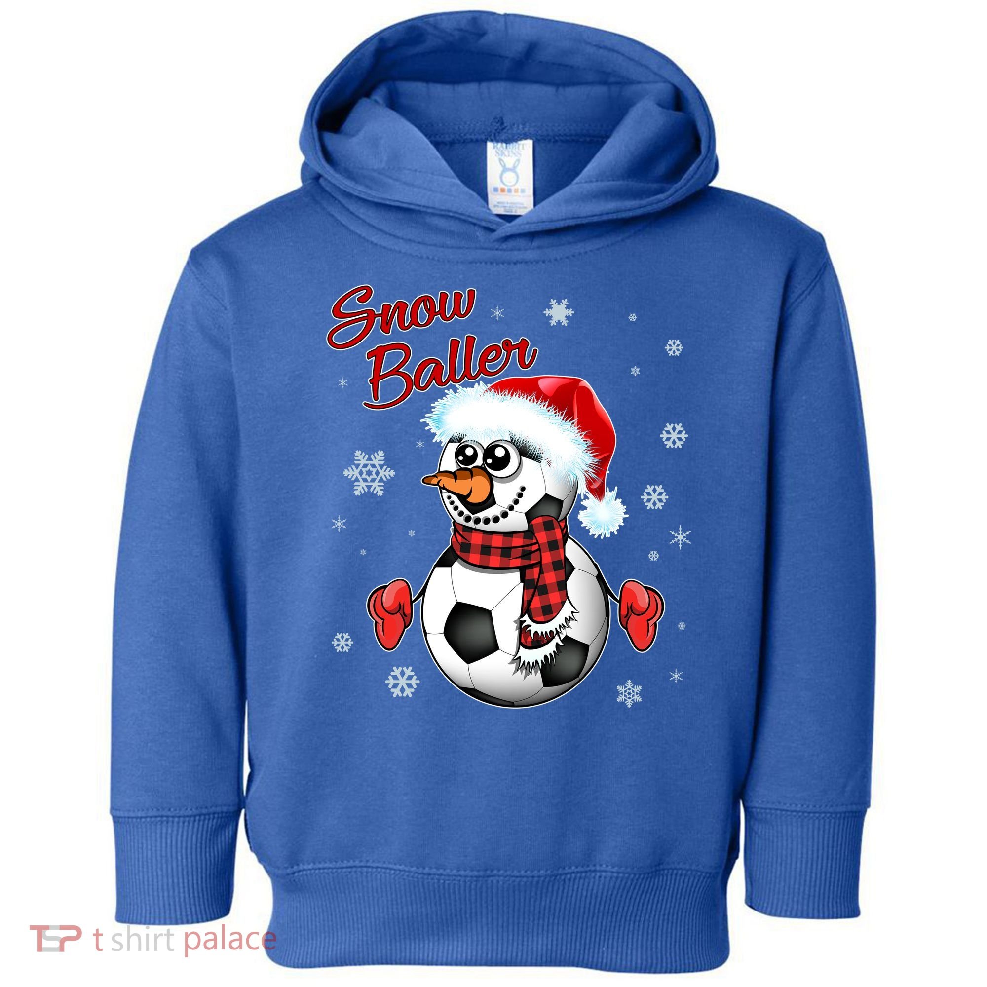 Snow Baller Soccer Chritsmas  Toddler Hoodie