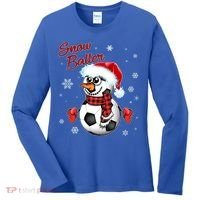 Snow Baller Soccer Chritsmas  Women's Long Sleeve Shirt thumb 0