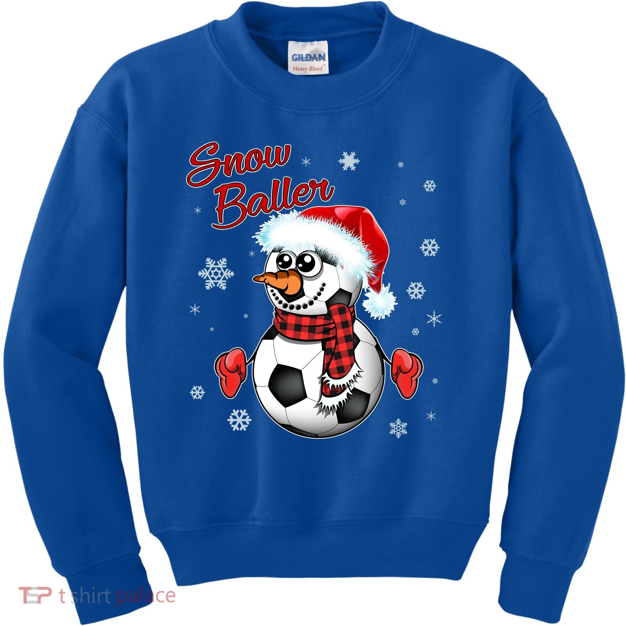 Snow Baller Soccer Chritsmas  Kids Sweatshirt