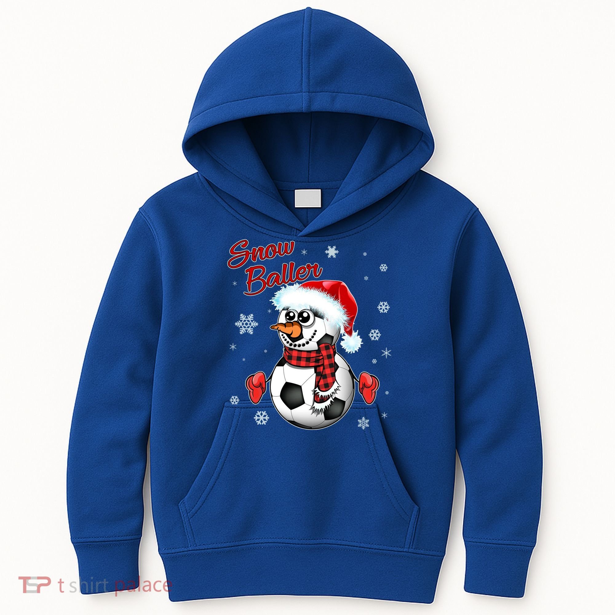 Snow Baller Soccer Chritsmas  Kids Hoodie