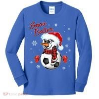 Snow Baller Soccer Chritsmas  Kids Long Sleeve Shirt thumb 0