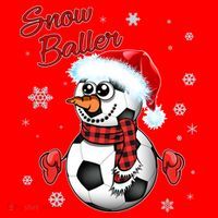 Snow Baller Soccer Chritsmas  Santa Hat thumb 1
