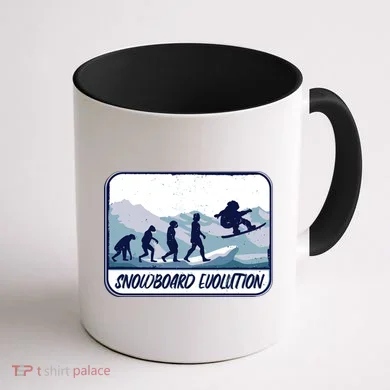 Snowboard Evolution Coffee Mug back