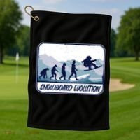 Snowboard Evolution Golf Towel thumb 1