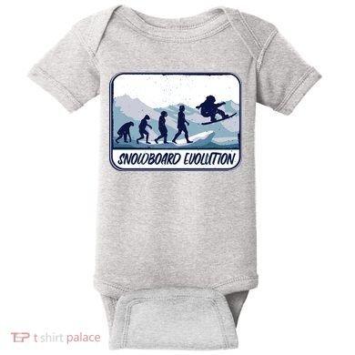 Snowboard Evolution Baby Bodysuit