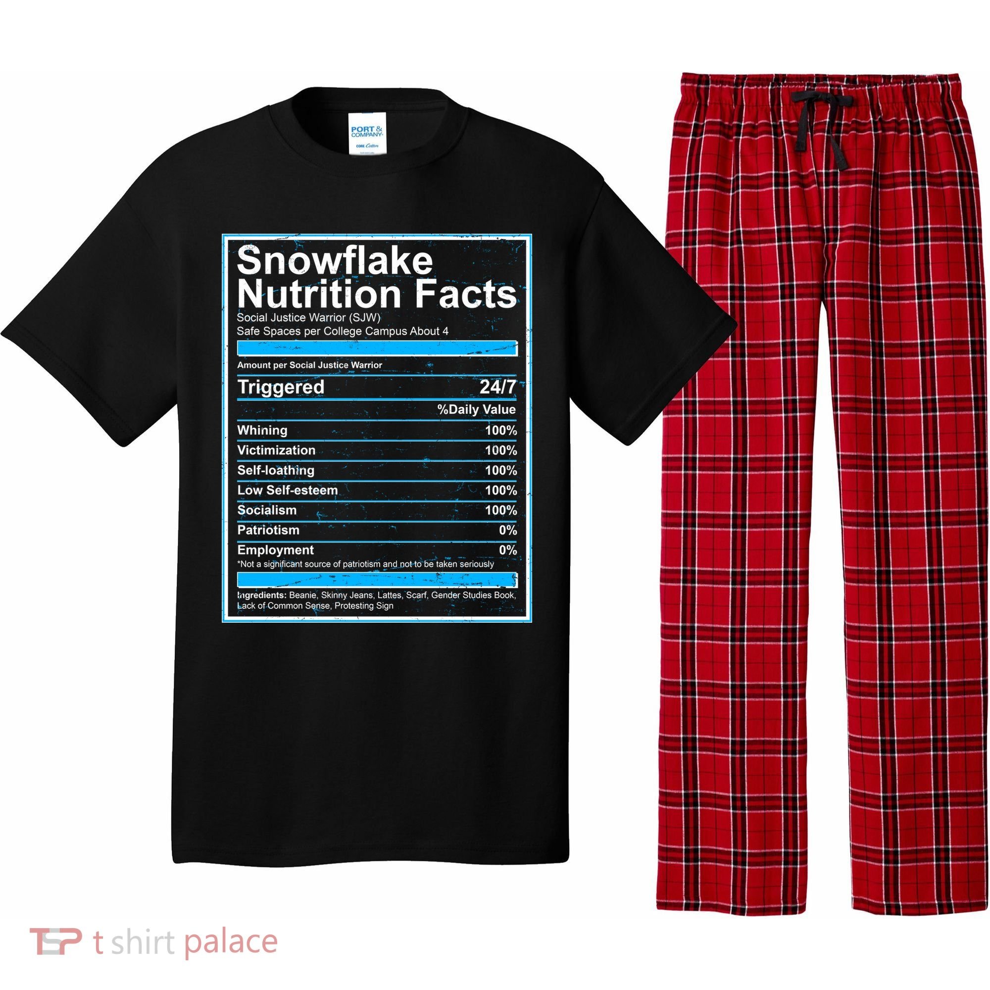 Snowflake Nutrition Facts Pajama Set