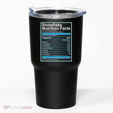 Snowflake Nutrition Facts Tumbler