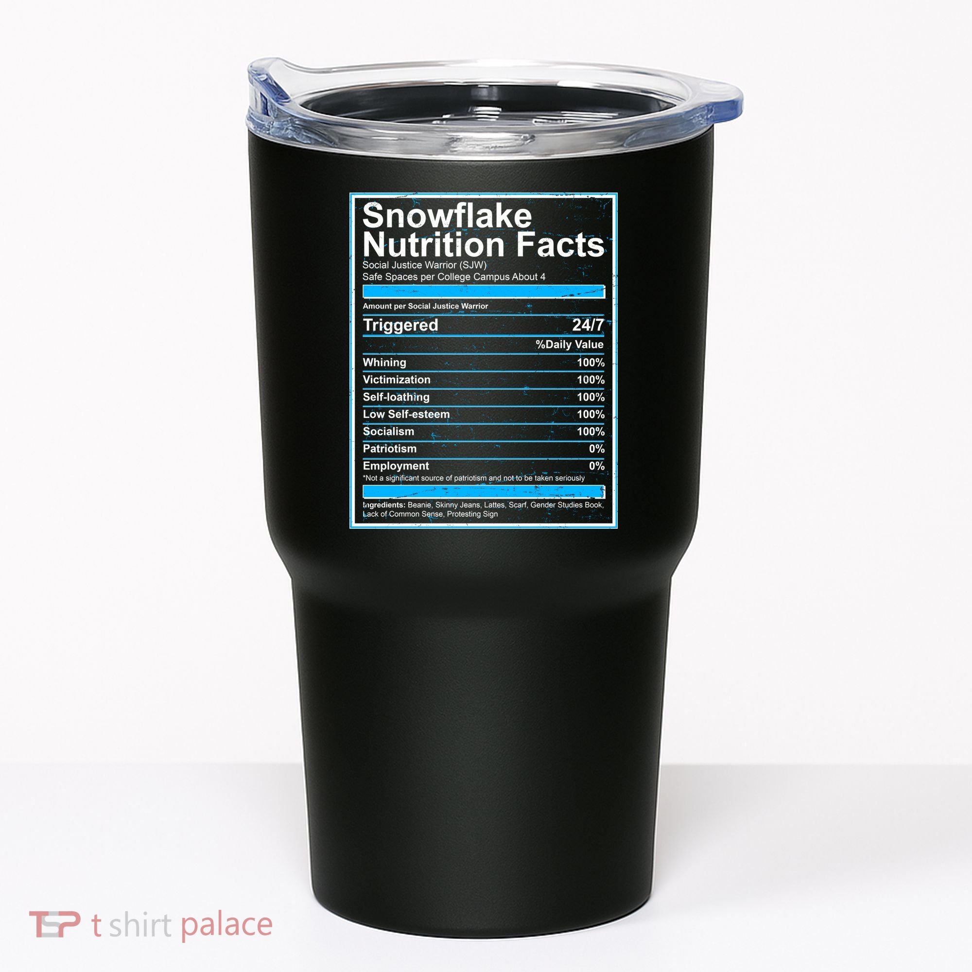 Snowflake Nutrition Facts Tumbler