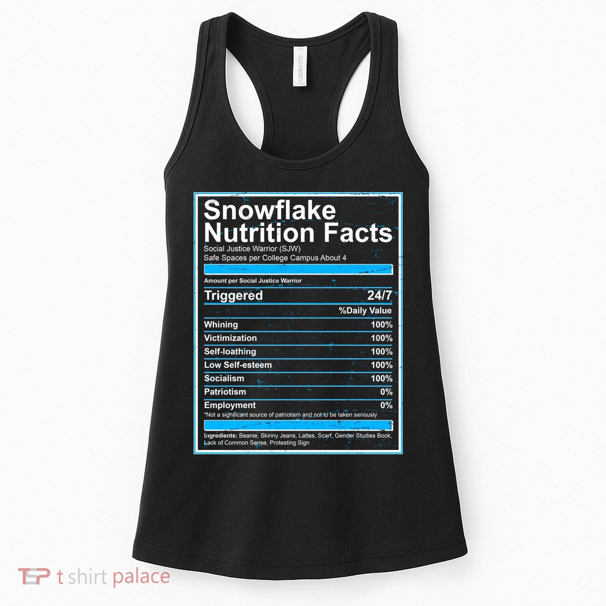 Snowflake Nutrition Facts Women's Tank Top
