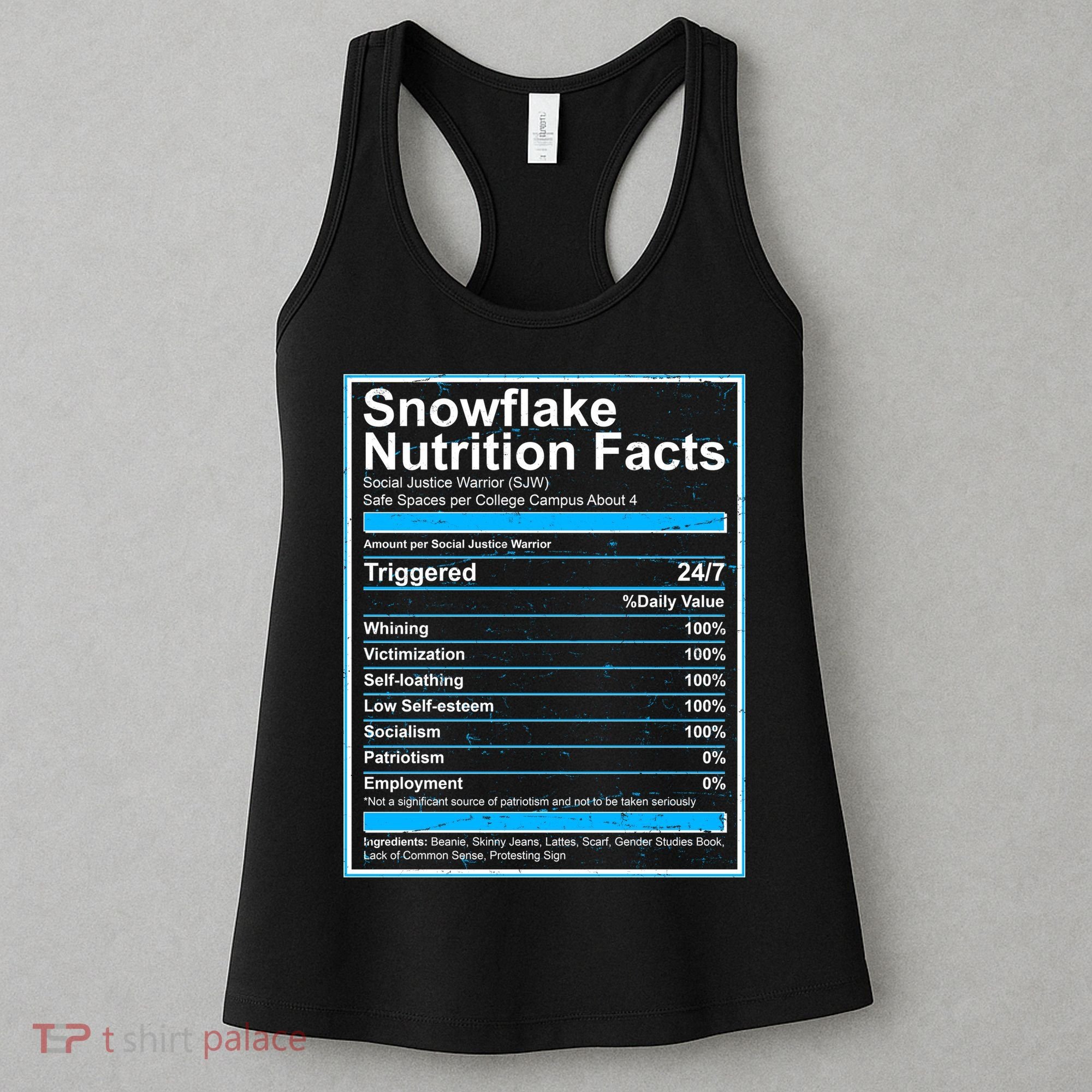 Snowflake Nutrition Facts Women's Tank Top