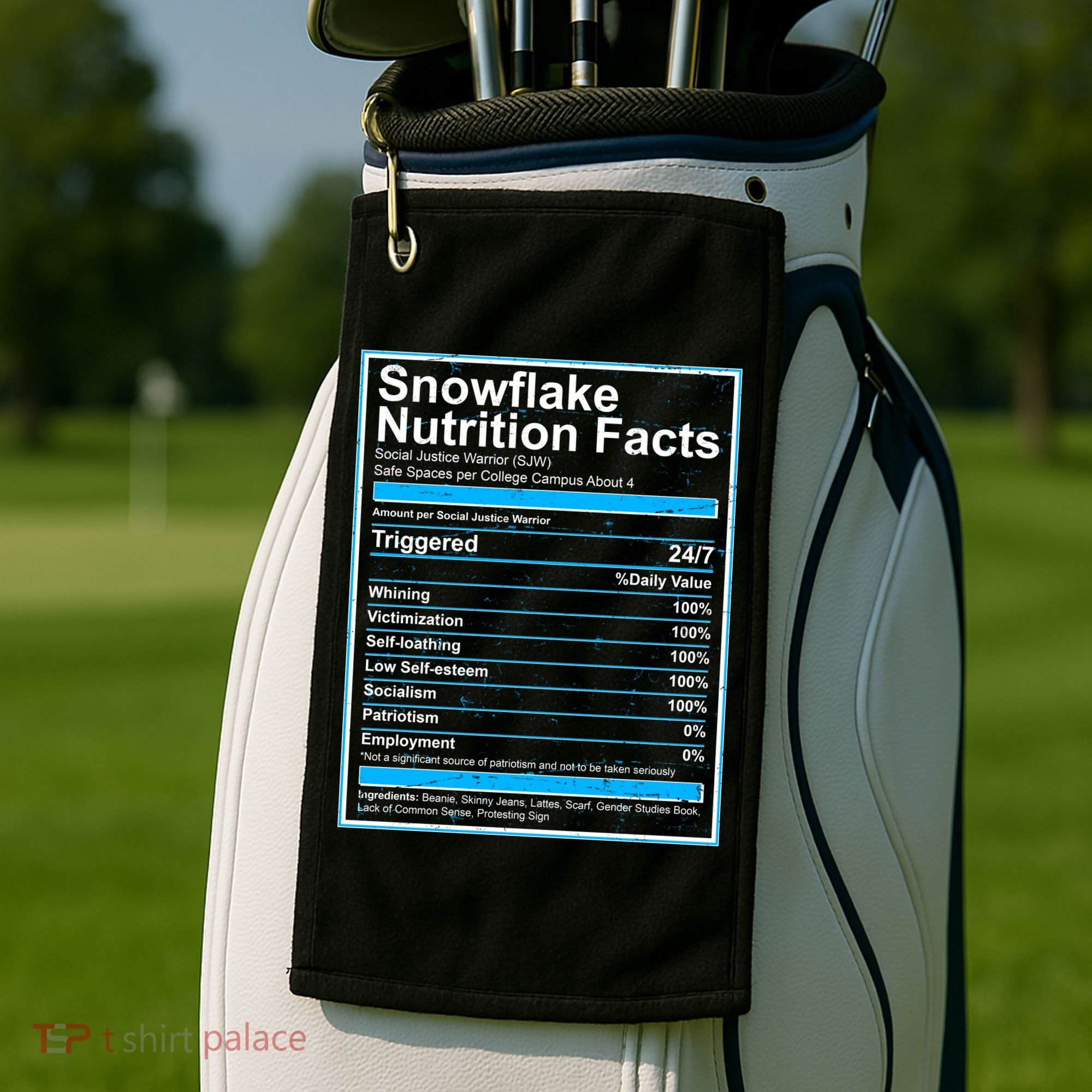 Snowflake Nutrition Facts Golf Towel