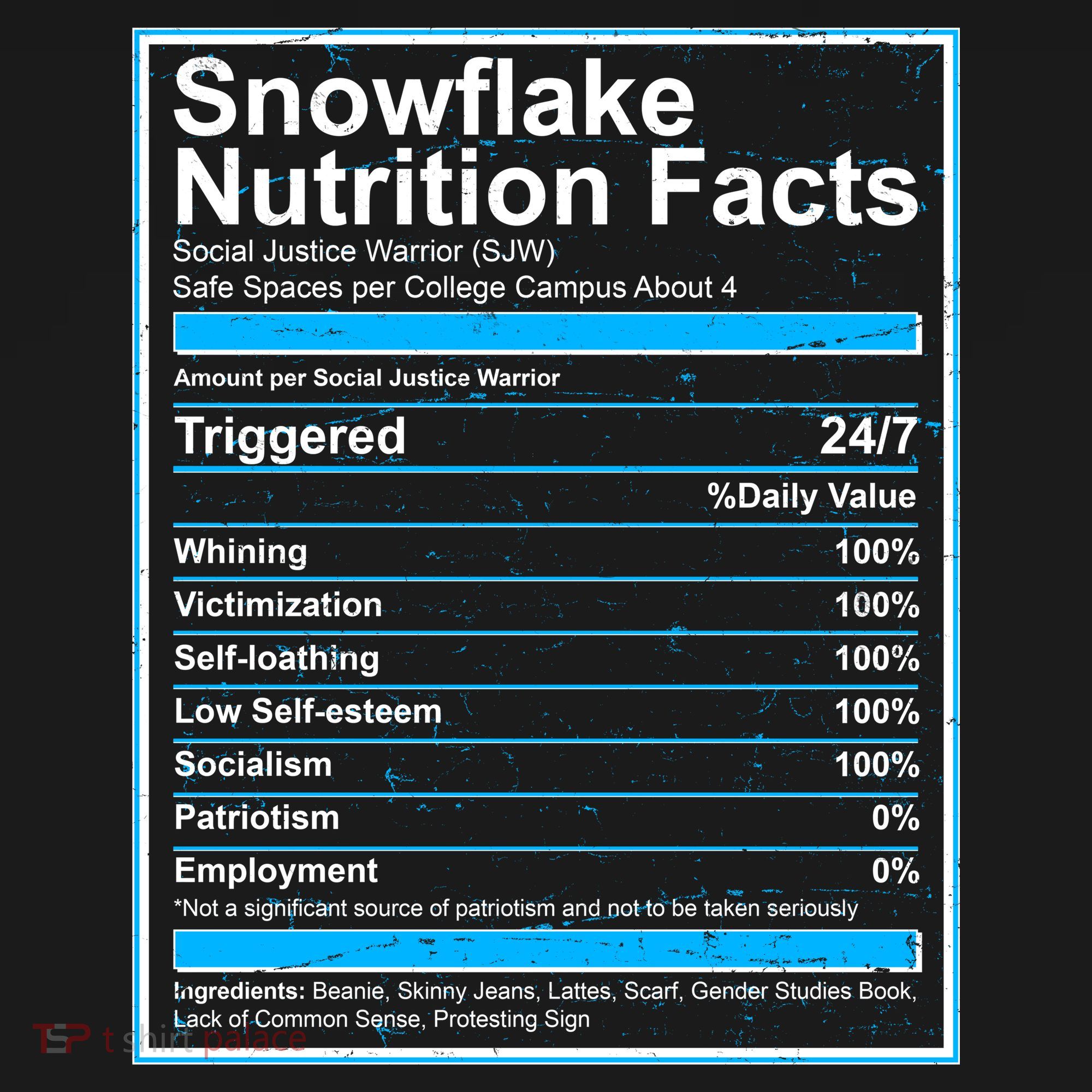 Snowflake Nutrition Facts Women's Long Sleeve Shirt