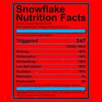 Snowflake Nutrition Facts Santa Hat thumb 1