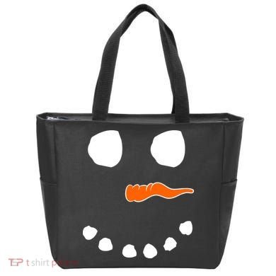 Snowman Big Face Tote Bag