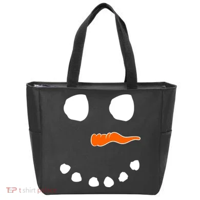 Snowman Big Face Tote Bag