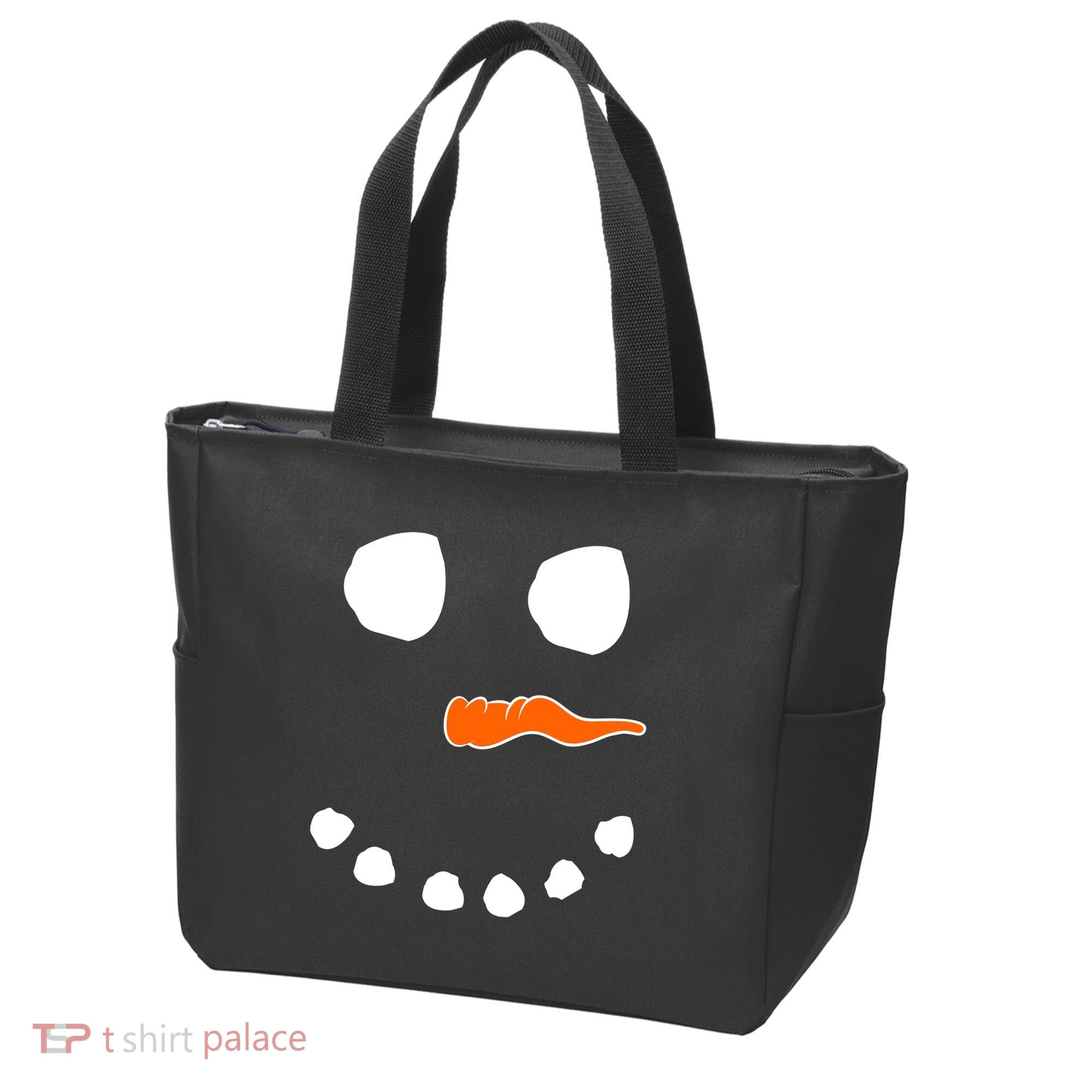 Snowman Big Face Tote Bag
