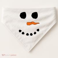 Snowman Big Face USA-Made Doggie Bandana thumb 0