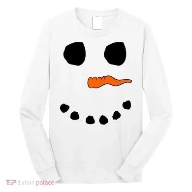 Snowman Big Face Long Sleeve Shirt