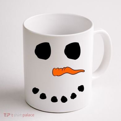 Snowman Big Face Coffee Mug back